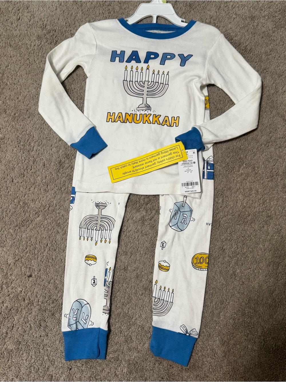 Carter's Hanukkah PJs